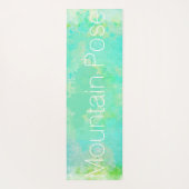 戦士ポーズマウンテンポーズウォーターのカラー抽象芸術 ヨガマット (裏面)