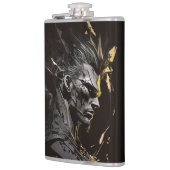 戦士ポートレートファンタジー絵を描のワイルドスピリットアート フラスク (左)