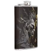 戦士ポートレートファンタジー絵を描のワイルドスピリットアート フラスク (右)