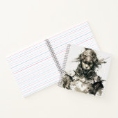 戦士ポートレート絵を描の歴史的な冒険 ノートブック (内部)