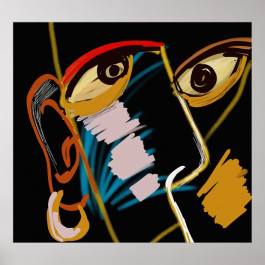 戦士ポートレート:初期の油抽象化 ポスター (正面)