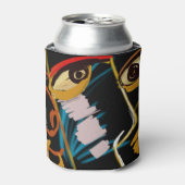 戦士ポートレート:初期の油抽象化 缶クーラー (缶正面)