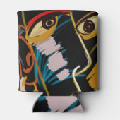 戦士ポートレート:初期の油抽象化 缶クーラー (裏面)