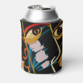 戦士ポートレート:初期の油抽象化 缶クーラー (缶裏面)