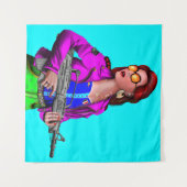 戦士モダン タペストリー (正面(横))