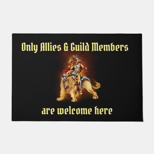 戦士ライオンライダーファンタジードアマット ドアマット (正面)