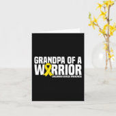 戦士リボン小児癌のメンズグランドパ カード (黄色い花)