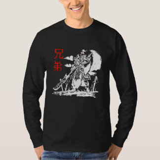 戦士日本の侍忍者漢字デザイン Tシャツ