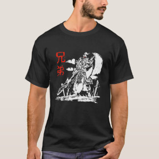 戦士日本の侍忍者漢字デザイン Tシャツ