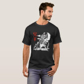 戦士日本の侍忍者漢字デザイン Tシャツ (正面フル)