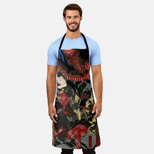 戦士日本の大蛇 エプロン (着用した状態)