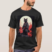 戦士日本の猫忍者マスクキツネ Tシャツ (正面)