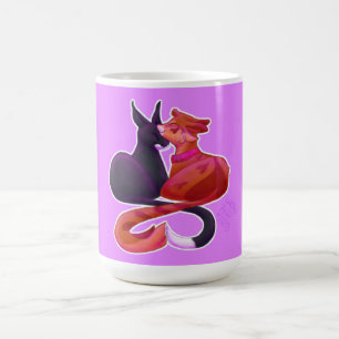 戦士猫のレズビアンのプリンセスの愛情のあるマグ コーヒーマグカップ