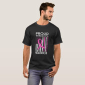戦士誇りを持った乳がん患者の夫 Tシャツ (正面フル)