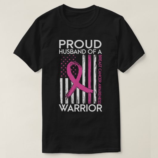 戦士誇りを持った乳がん患者の夫 Tシャツ (デザイン正面)