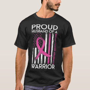 戦士誇りを持った乳がん患者の夫 Tシャツ