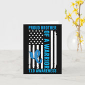 戦士誇りを持ったT1d糖尿病認識度の兄弟 カード (黄色い花)