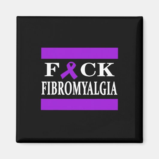 戦士認識度紫リボンギフト マグネット (正面)