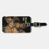 『戦士鬼がハンズオフ簡単IDパーソナライズされた』 ラゲッジタグ (正面横)