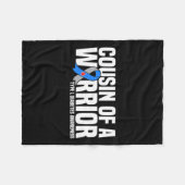 戦士1型糖尿病の従兄弟認識度 フリースブランケット (正面(横))