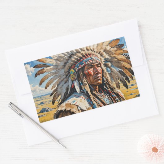 戦士12 長方形シール (封筒)