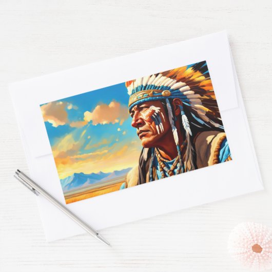 戦士6 長方形シール (封筒)