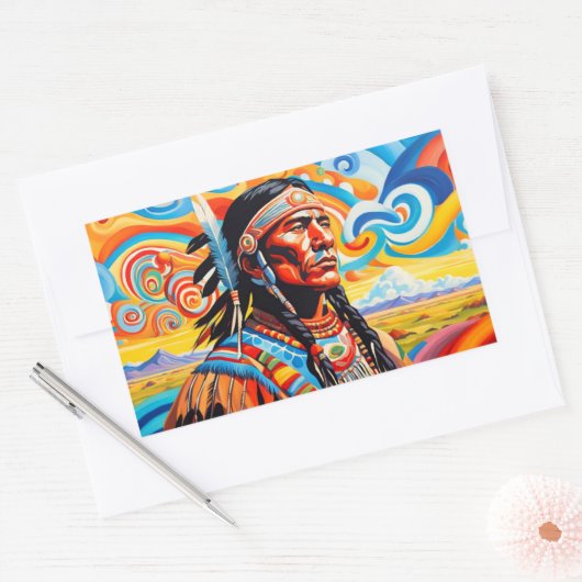 戦士7 長方形シール (封筒)