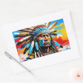 戦士8 長方形シール (封筒)