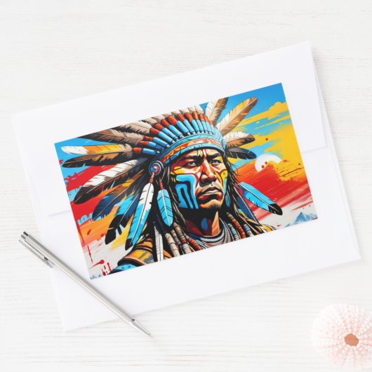 戦士8 長方形シール (封筒)