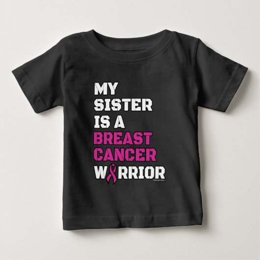 戦士/ブロック/姉妹...乳がん ベビーTシャツ (正面)