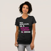 戦士/ブロック/姉妹…乳がん Tシャツ (正面フル)