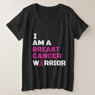 戦士/ブロック/私は…乳がん プラスサイズTシャツ