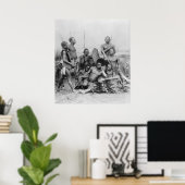 戦士,ベルギー・コンゴ, 1894 ポスター (ホームオフィス)