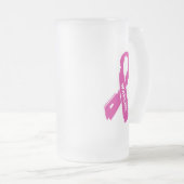 戦士/リボン…乳がん フロストグラスビールジョッキ (正面右)