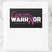 戦士…乳がん 長方形シール (バッグ)