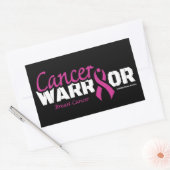 戦士…乳がん 長方形シール (封筒)