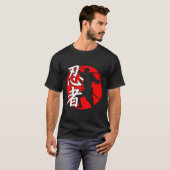 戦士 日本 忍者 Tシャツ 空手 柔道 戦闘 闘争 (正面フル)