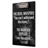 戦士 – 私は嵐 – ライオンやる気を起こさせる獣 クリップボード (左)