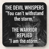 戦士 – 私は嵐 – ライオンやる気を起こさせる獣 コースター (正面)