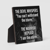 戦士 – 私は嵐 – ライオンやる気を起こさせる獣 フォトプラーク (正面)