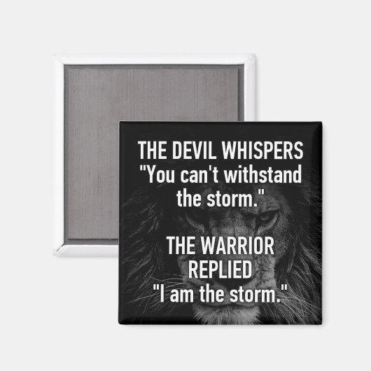 戦士 – 私は嵐 – ライオンやる気を起こさせる獣 マグネット (正面/裏面)