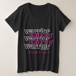 戦士/繰り返し…乳癌 プラスサイズTシャツ