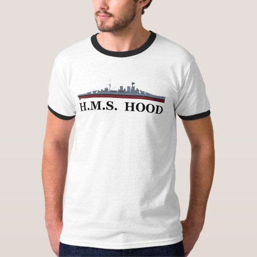 戦巡洋艦フッドTシャツ Tシャツ (正面)