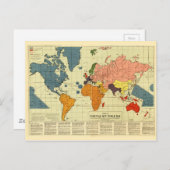 戦後世界地図（1942年） ポストカード (正面/裏面)