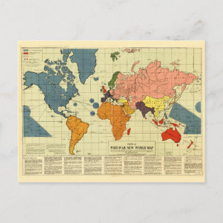 戦後世界地図(1942年) ポストカード