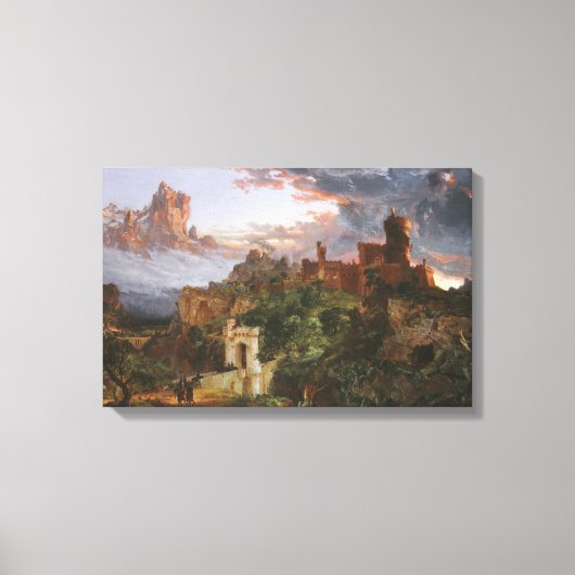 戦意（中世の城の戦い） キャンバスプリント (正面)