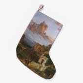 戦意（中世の城の戦い） スモールクリスマスストッキング (正面 (吊り時))