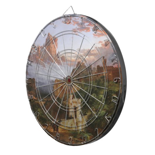 戦意（中世の城の戦い） ダーツボード (正面右)