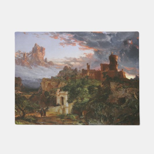 戦意（中世の城の戦い） ドアマット (正面)