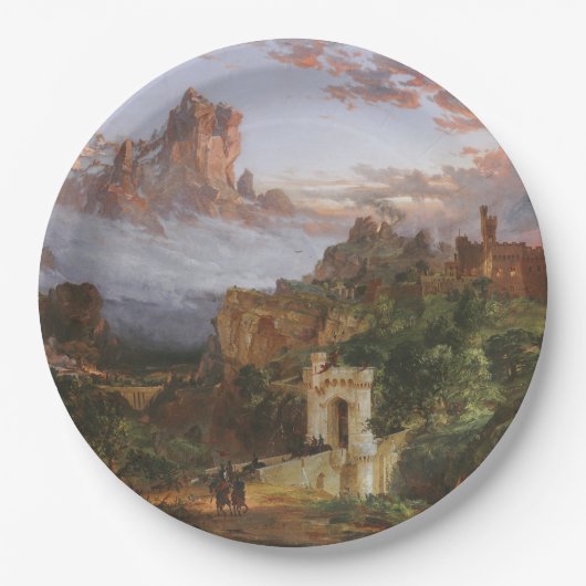 戦意（中世の城の戦い） ペーパープレート (正面)